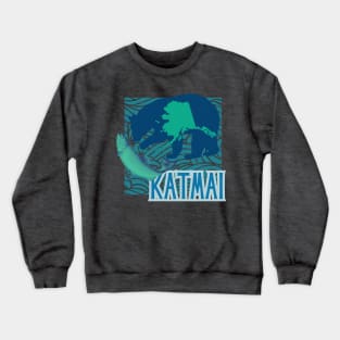 Katmai National Park, Alaska. Home of the Very Fattest Bears Crewneck Sweatshirt